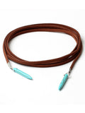 Western Turquoise Pendant Leather Necklace