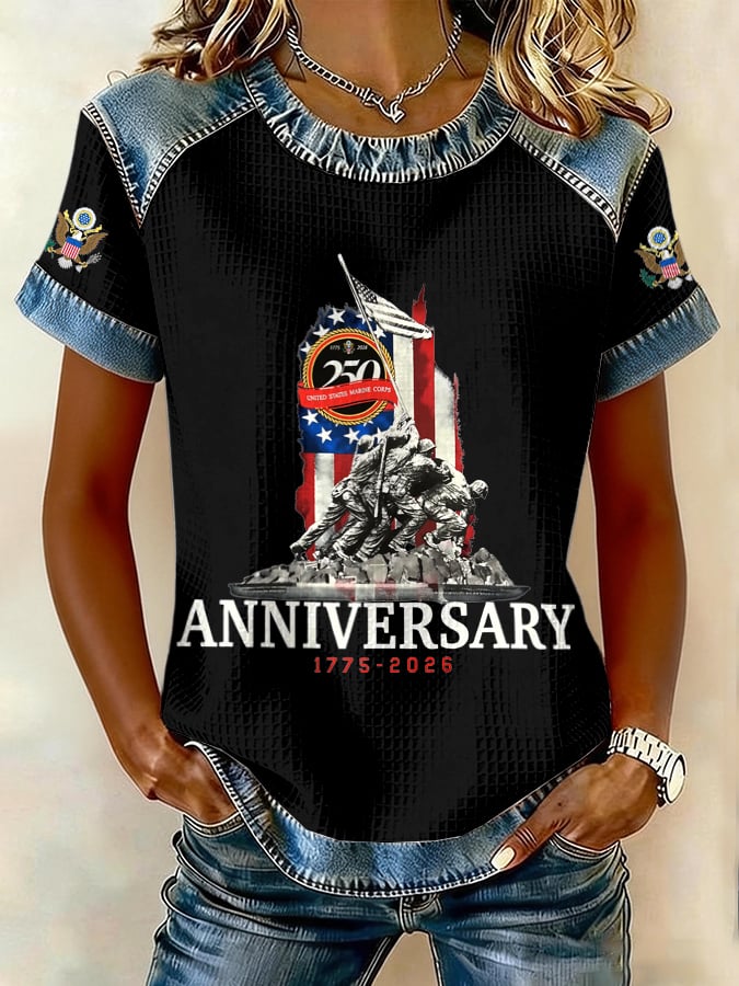 Women's 250th Anniversary Printed Short-Sleeved T-Shirt