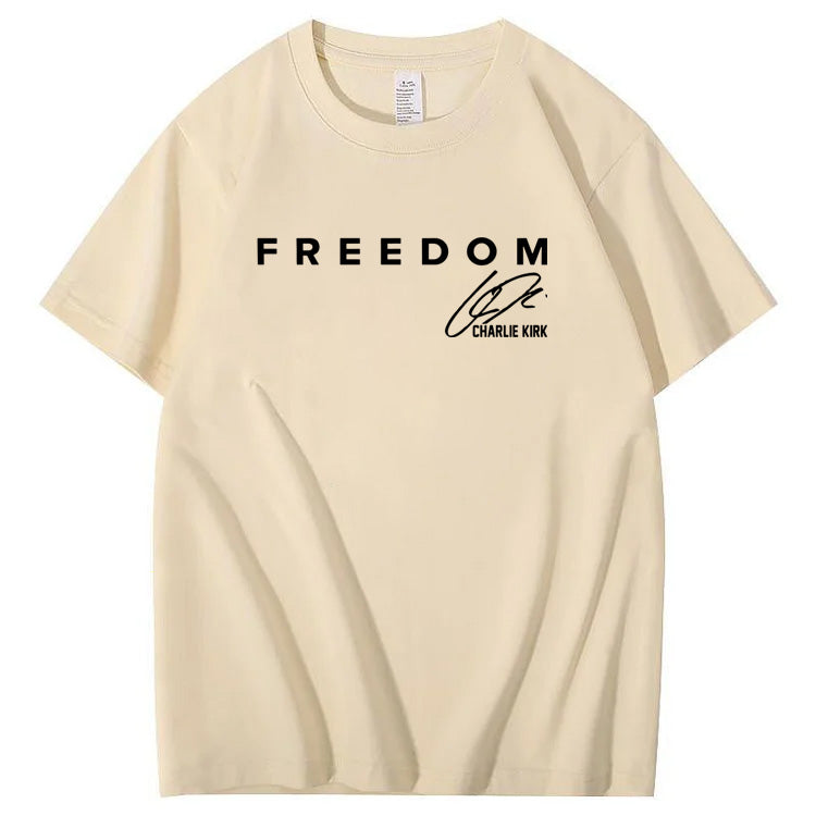 Freedom Pattern100% Cotton T-Shirt