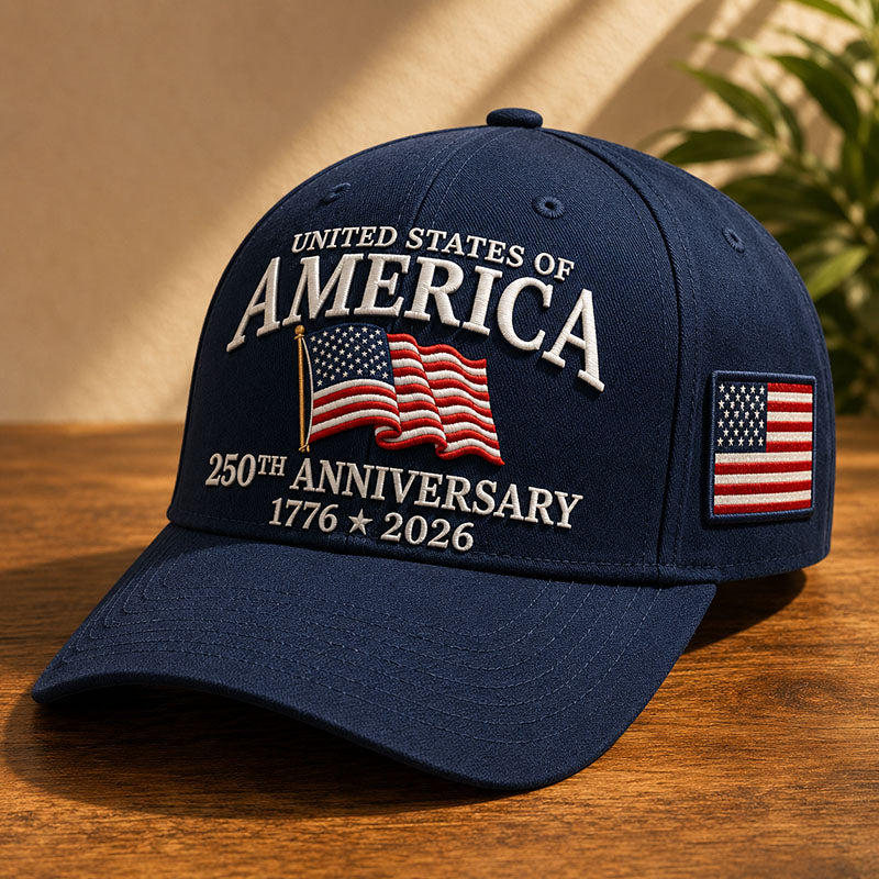 America 250th Anniversary Flag Baseball Cap