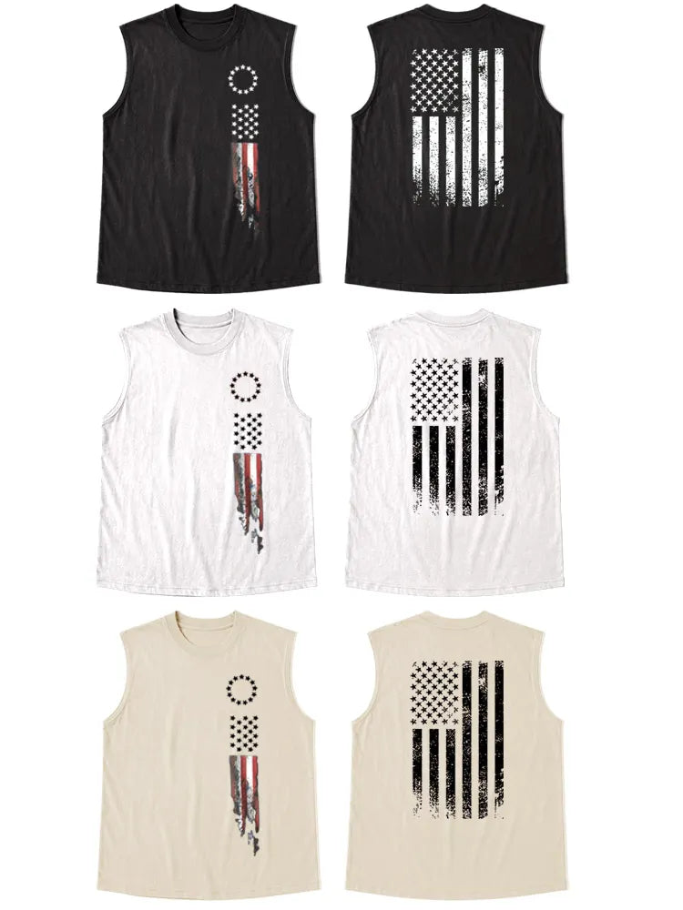250Th Anniversary Pattern Round Neck 100% Cotton Tank Top