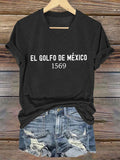 Women's Gulf Of Mexico Printed V-Neck T-Shirt