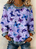 Women's Alzheimer's Purple Art Design Print Top