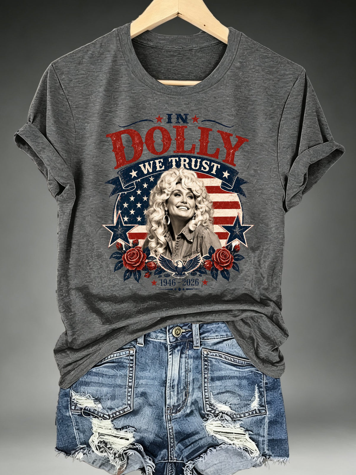 Women's Vintage Country Music Tribute Parton Tour T-Shirt