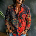 Men's Hippie Psychedelia Unleashed Art Print Linen Shirt