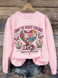 Retro Coat Of Many Colors Forever In Our Hearts Print Sweatshirt