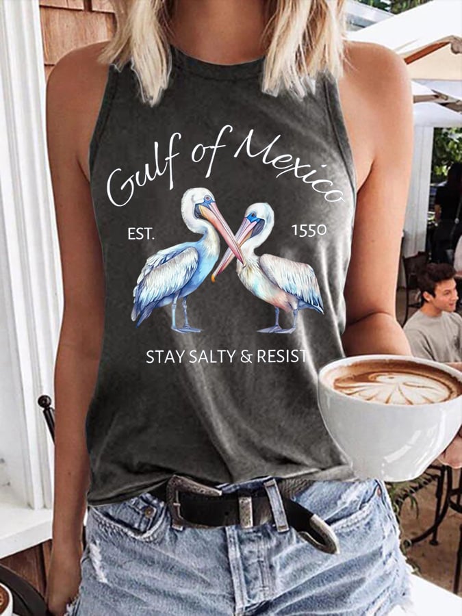 Women's Gulf Of Mexico Print Tank Top