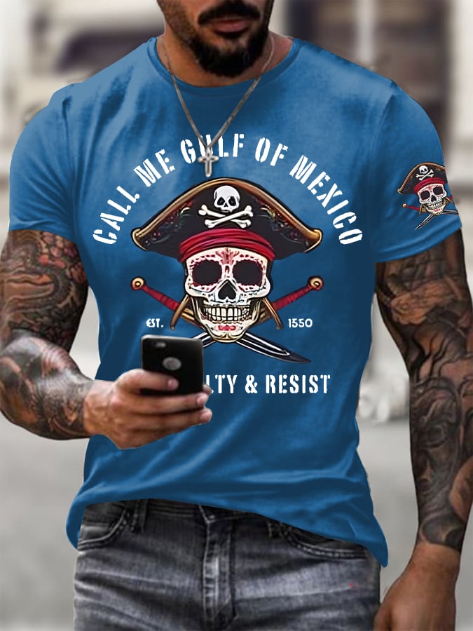 Men's Gulf Of Mexico Printed Round Neck T-Shirt