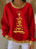Women's Faith Art Print Sweatshirt