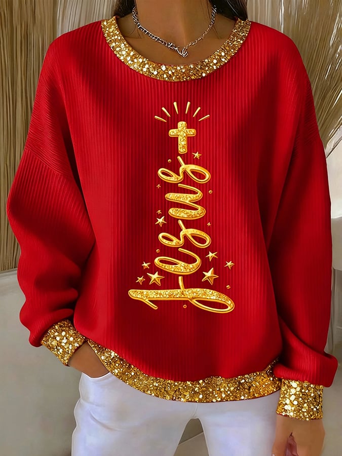Women's Faith Art Print Sweatshirt