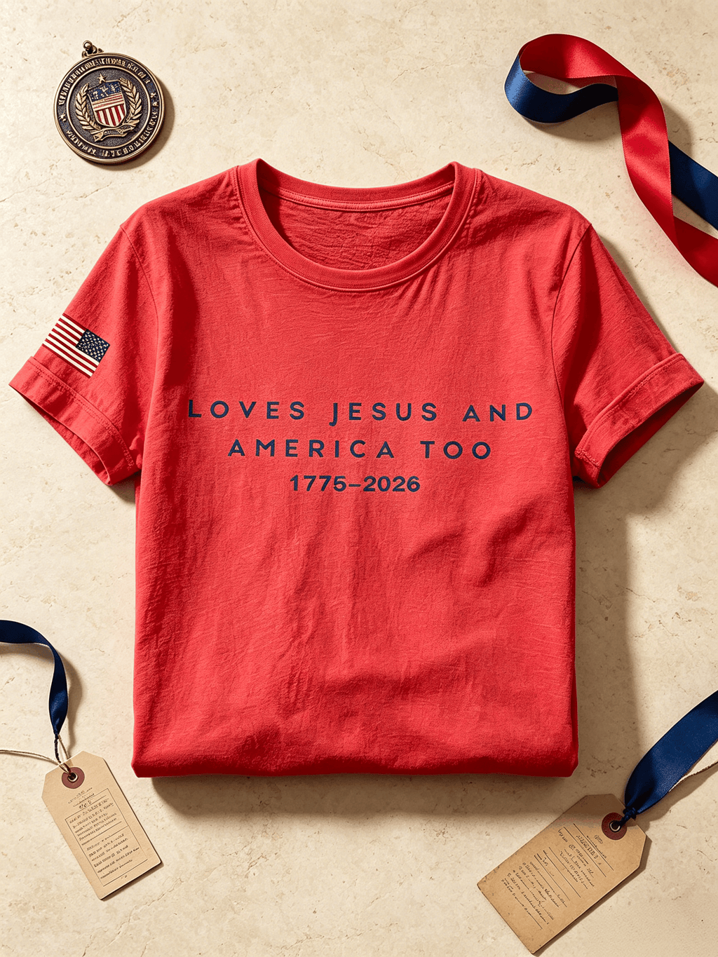 Women's Independence Day Faith Printed T-Shirt