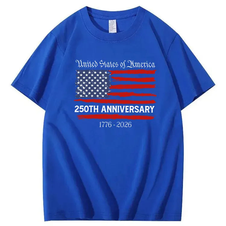 United States Of America 250th Anniversary 1776-2026 100% Cotton T-Shirt
