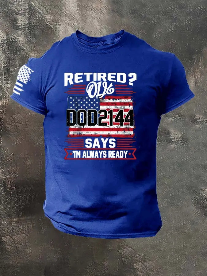 Retired Oil DOD2144 Says I'm  Always Read   Pattern 100% Cotton T-Shirt