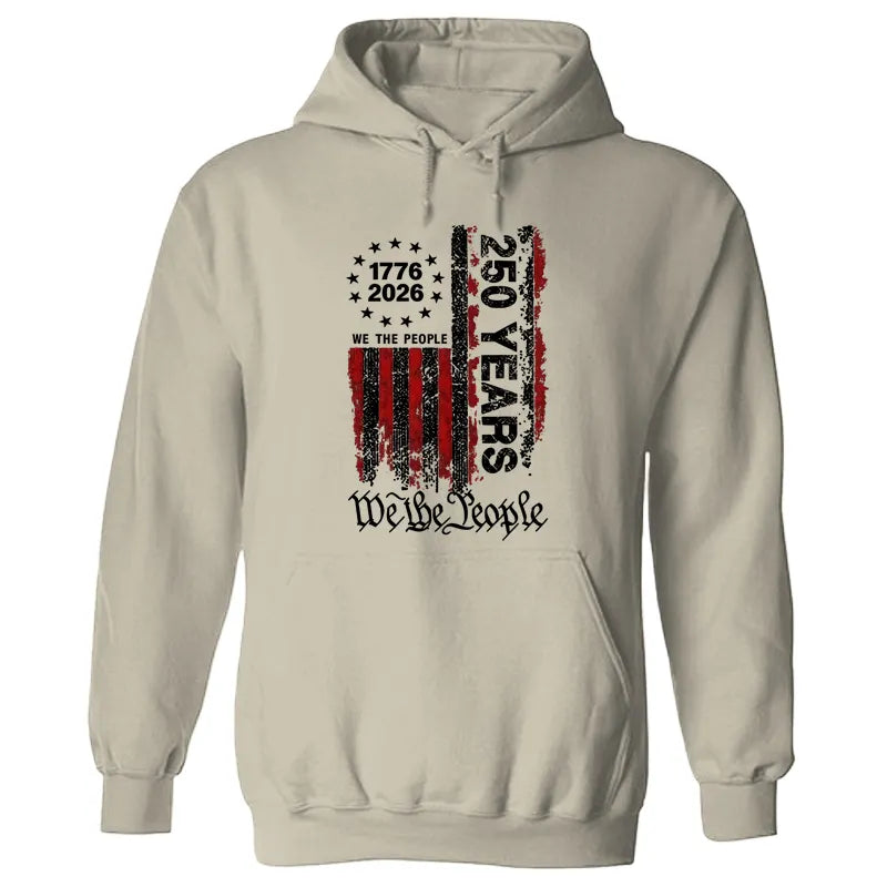 250 Anniversary USA Shirts Mens 250th American Flag Cotton Hooded Sweatshirt