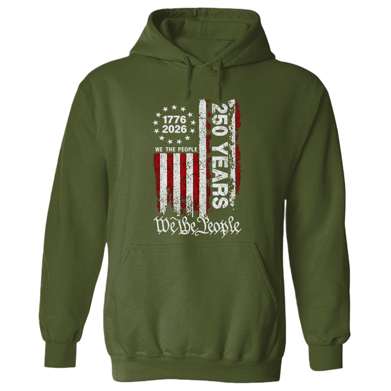 250 Anniversary USA Shirts Mens 250th American Flag Cotton Hooded Sweatshirt