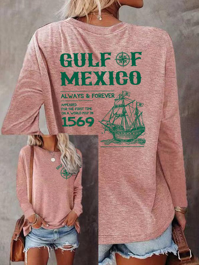 Women's Gulf Of Mexico Print Casual T-Shirt