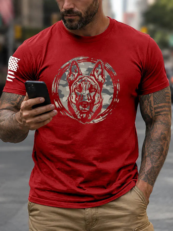 K-9 Pattern 100% Cotton T-Shirt