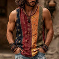 Men's Retro Hippie Peace And Ethnic Floral Art Embroidered Casual Vest