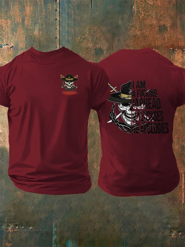 Men's  Pirate Skull Print T-Shirt