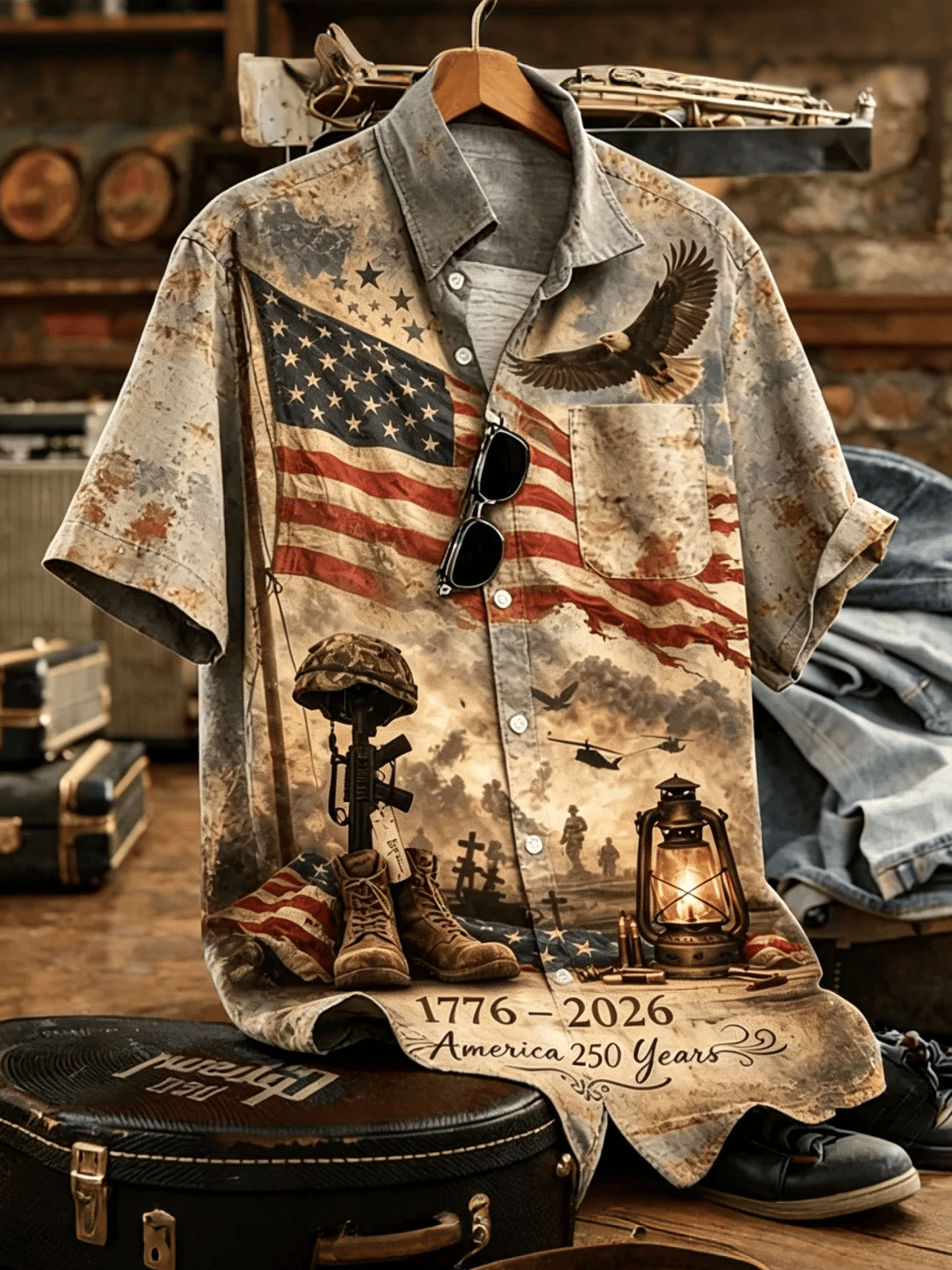 Men's vintage American 250th anniversary shirt