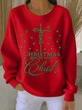 Women's Casual Faith Christmas Sweatshirt