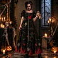 Women's Halloween Voodoo Doll Printing Cosplay Maxi Dress