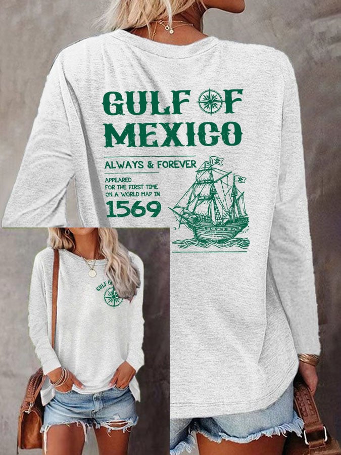 Women's Gulf Of Mexico Print Casual T-Shirt