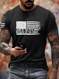 Independence Day Land Of The Free Pattern 100% Cotton T-Shirt