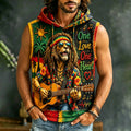 Men's Hippie Lion Vacation Casual Hooded Vest