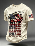 Men's Veterans Day Printed Waffle Top