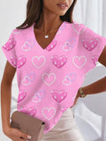 Women's Breast Cancer Awareness Print Casual T-Shirt