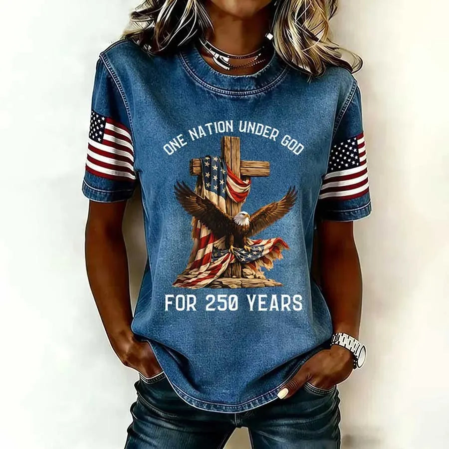 Women's Faith&Freedom Independence Day T-shirt