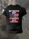 Retired Oil DOD2144 Says I'm  Always Read   Pattern 100% Cotton T-Shirt