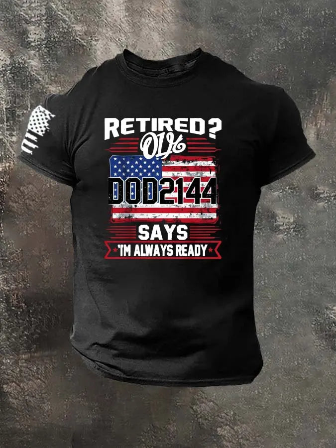 Retired Oil DOD2144 Says I'm  Always Read   Pattern 100% Cotton T-Shirt