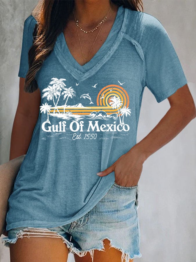 Women's Gulf Of Mexico Print T-Shirt