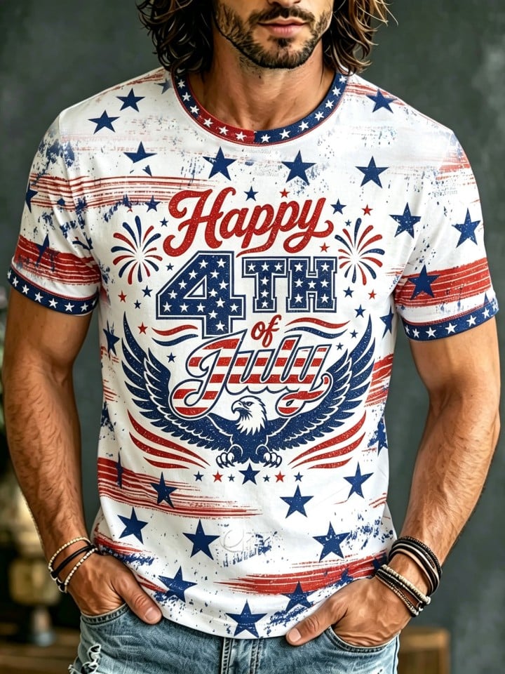 Men's USA 250th Anniversary Printed T-shirt