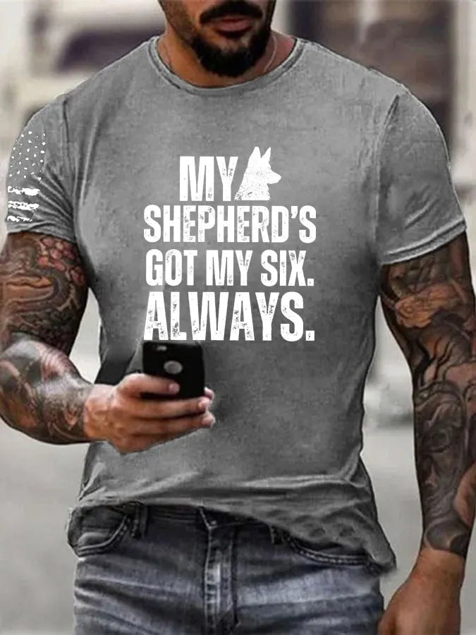 My Shepherd’S Got My Six Always Pattern 100% Cotton T-Shirt