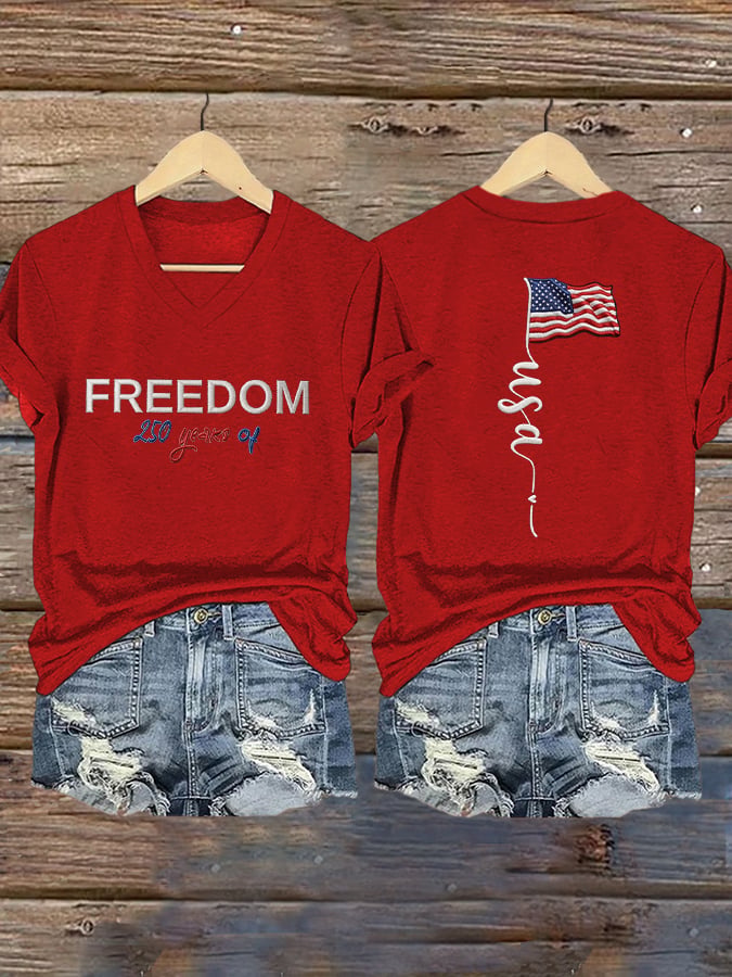 Women's Freedom 250 Patriotic T-shirt