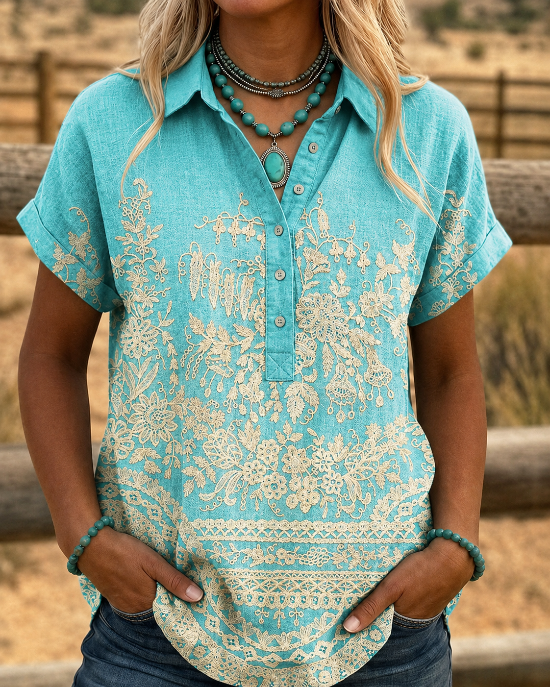Women'S Casual Printed Top