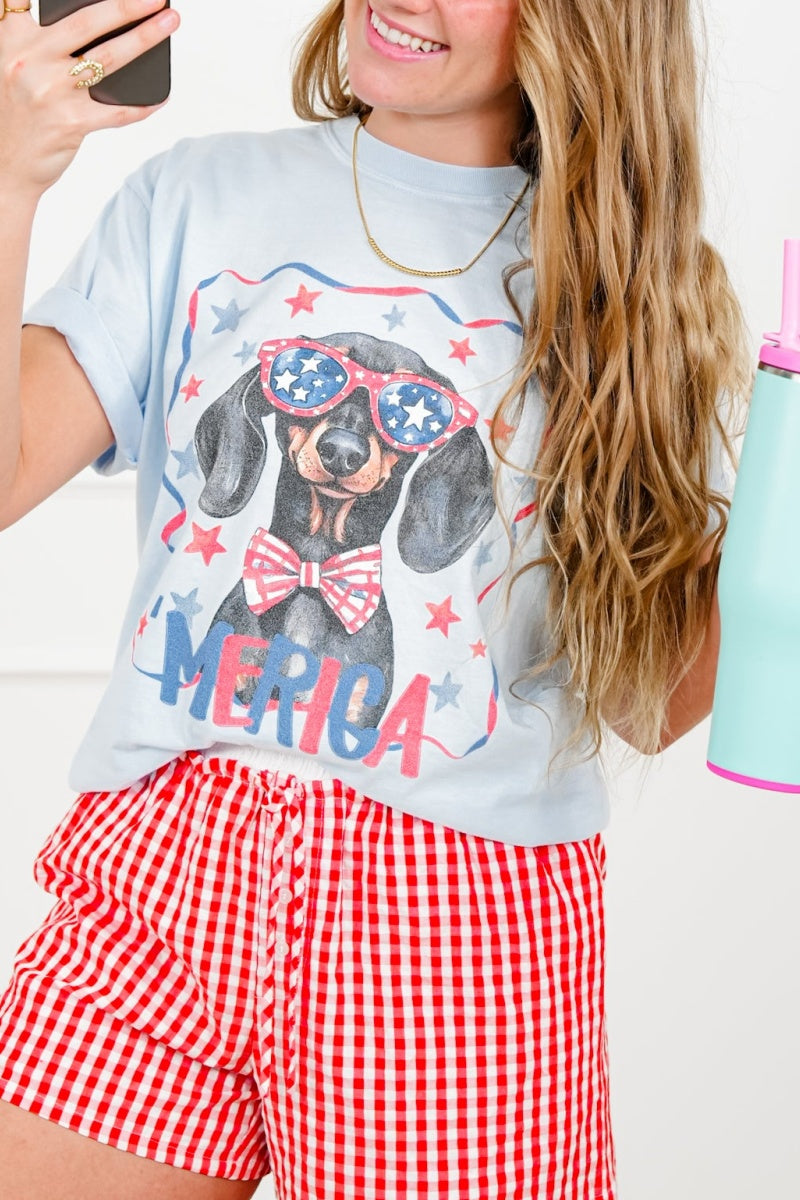 Plus/Reg Short Sleeve "Merica" Graphic Tee