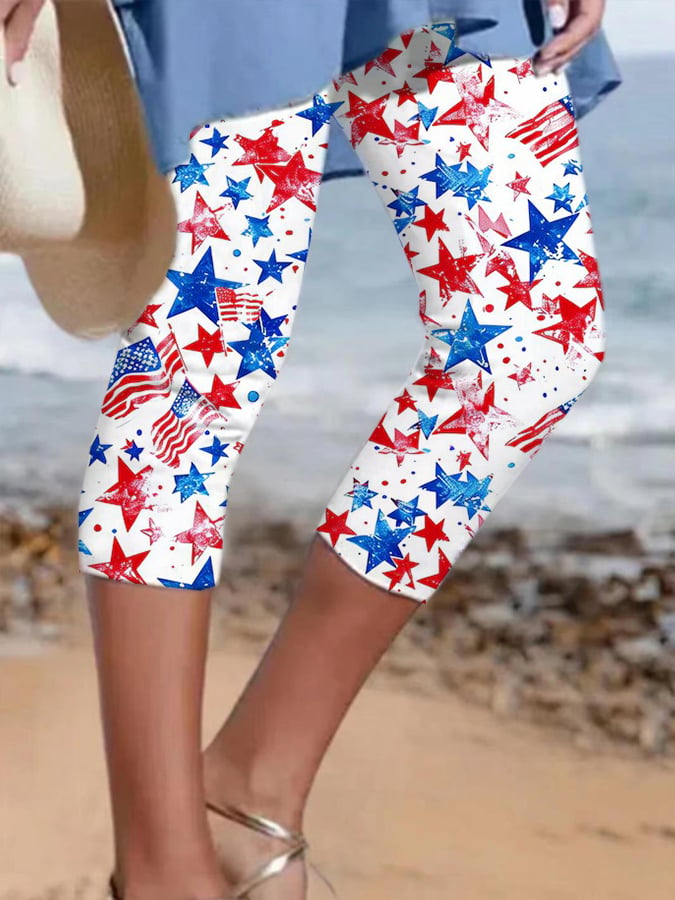 Women's Vintage Flag Print Leggings
