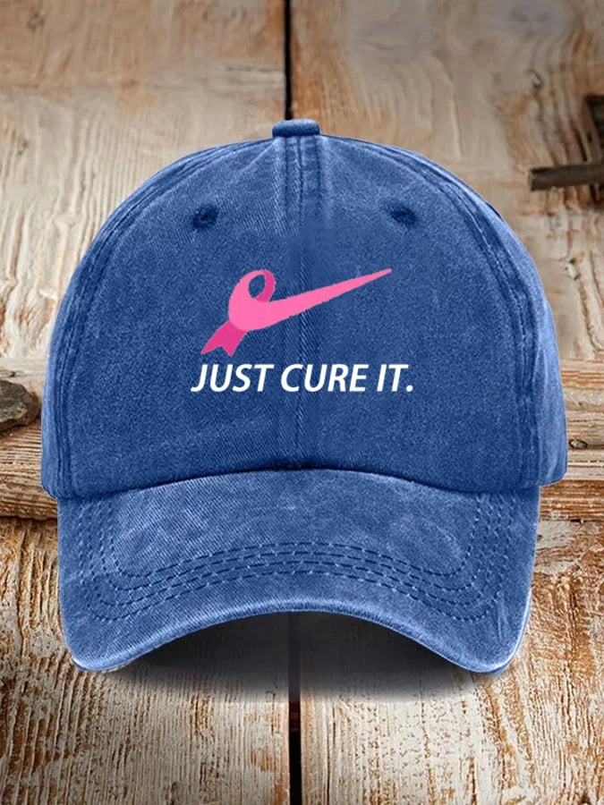 Unisex  JUST CURE IT Print  Cap