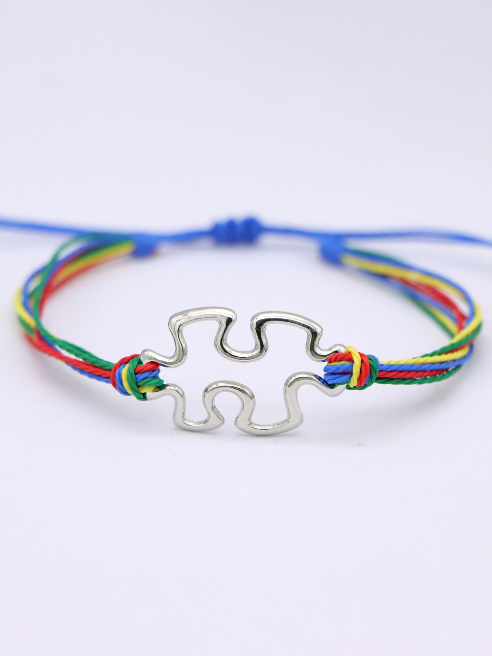 Autism Awareness Colorful Puzzle Bracelet