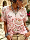 Women's Casual Printed Short-Sleeve T-Shirt