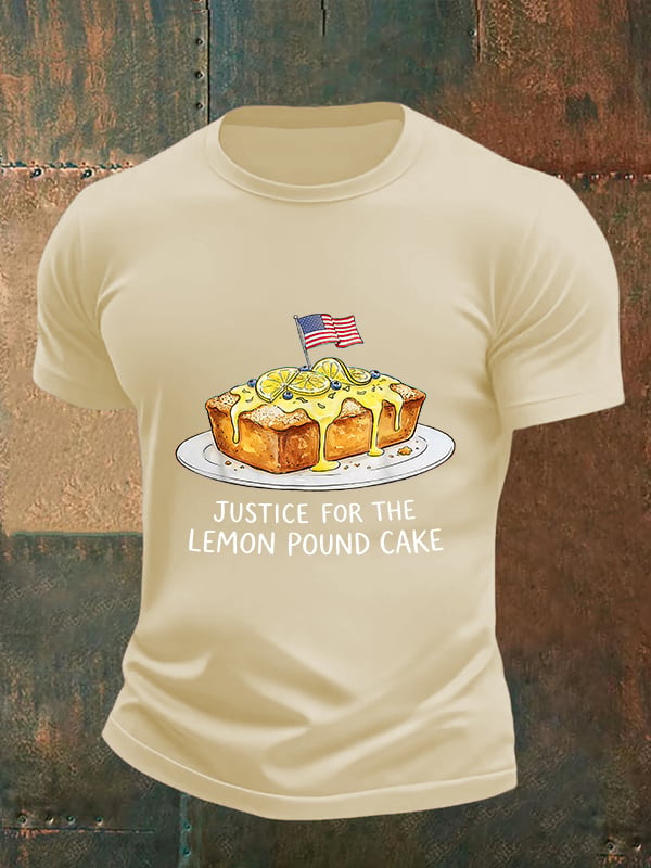Men's JUSTICE FOR THE LEMON POUND CAKE  Print T-Shirt