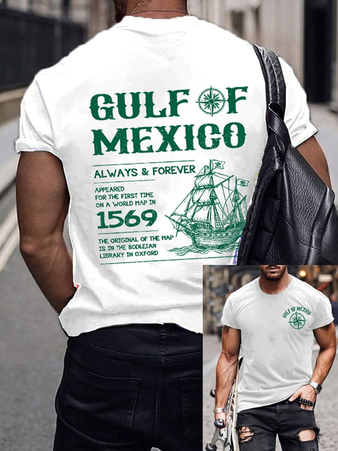 Men's Gulf Of Mexico Printed Round Neck T-Shirt