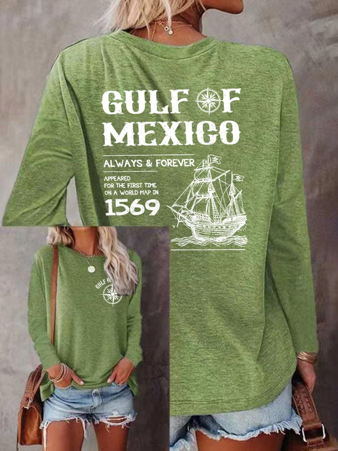 Women's Gulf Of Mexico Print Casual T-Shirt