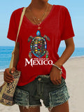 Women's Gulf Of Mexico Print Casual T-Shirt