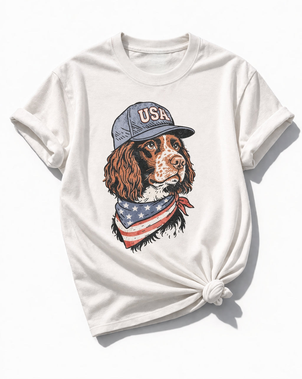 Plus/Reg Short Sleeve "USA Dog" Graphic Tee