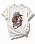 Plus/Reg Short Sleeve "USA Dog" Graphic Tee